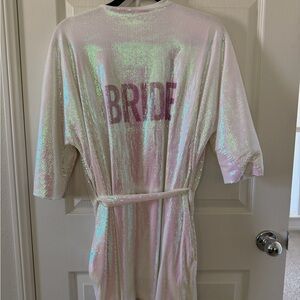 Iridescent Bride Robe Haley Paige
